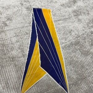 Blue and Yellow Geometric Scarf Vera Neumann